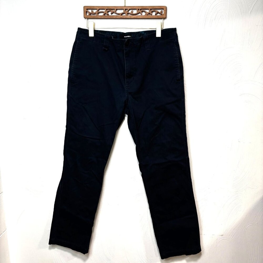 Burton Jeans Navy Blue Straight Leg Casual Cotton Blend Outdoor Solid Mens 34